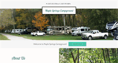 Desktop Screenshot of maplespringscampground.com